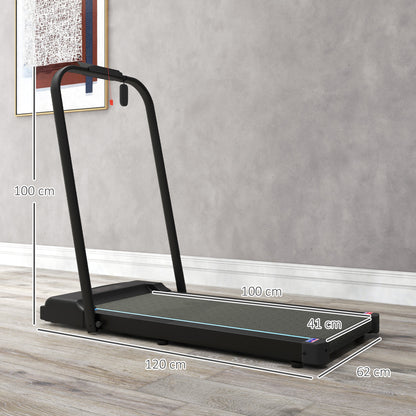 SPORTNOW 2.5HP Walking Pad, 1-6km/h Folding Treadmill with Remote Control and LED Display for Home Gym Office, Blue 