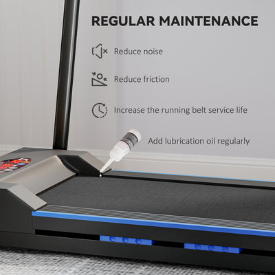 HOMCOM Folding Motorised Home Treadmill Walking Machine with LCD Monitor, Blue 