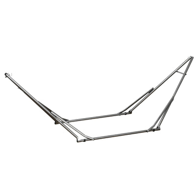 Outsunny Foldable Hammock Stand, Portable Hammock with Metal Frame, 2 in 1 Hammock Net Stand, Clothes Drying Rack, Load Capacity 120kg, for Patio, Garden, Yard, Black 