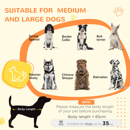 PawHut Indoor Dog Kennel w/ Soft Cushion, Double Door for Large Dogs, 106 x 74 x 81.5cm, Grey 