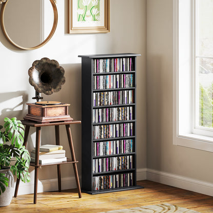 HOMCOM 360 CD/185 DVD/185 Blu-ray Storage Unit - Black