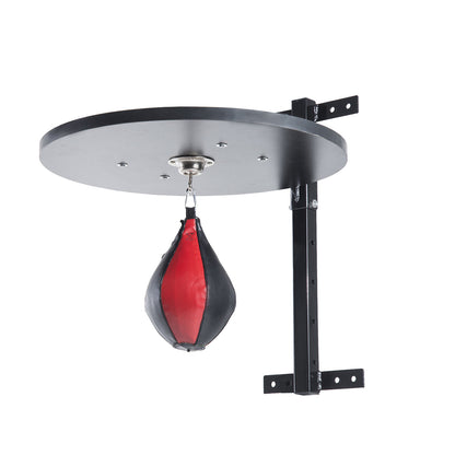HOMCOM Speedball Platform Punch Bag Frame, Wall Mounted Swivel Bracket MMA Exercise Training Workout w/Ball 