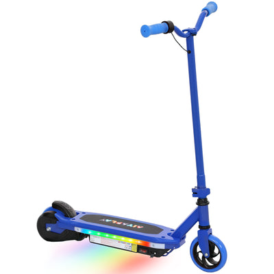 AIYAPLAY Electric Scooter for Ages 6-14, with Colourful Light and Electric Brake, Electric Scooter E Scooter, Up to 10 KM/H & 8 KM, Blue 
