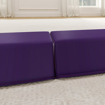 SPORTNOW 7.7ft Folding Gymnastics Beam, Floor Balance Beam for Kids with Anti-Slip Base, Gymnastics Equipment for Home, Purple 