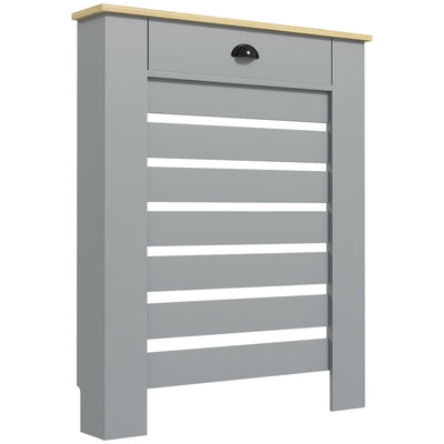 HOMCOM 95.5H x 78Wcm Radiator Cover, with Drawer - Grey 
