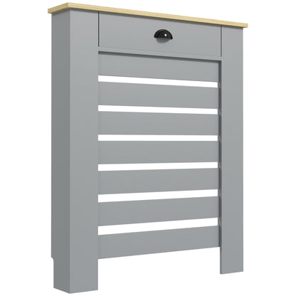 HOMCOM 95.5H x 78Wcm Radiator Cover, with Drawer - Grey 