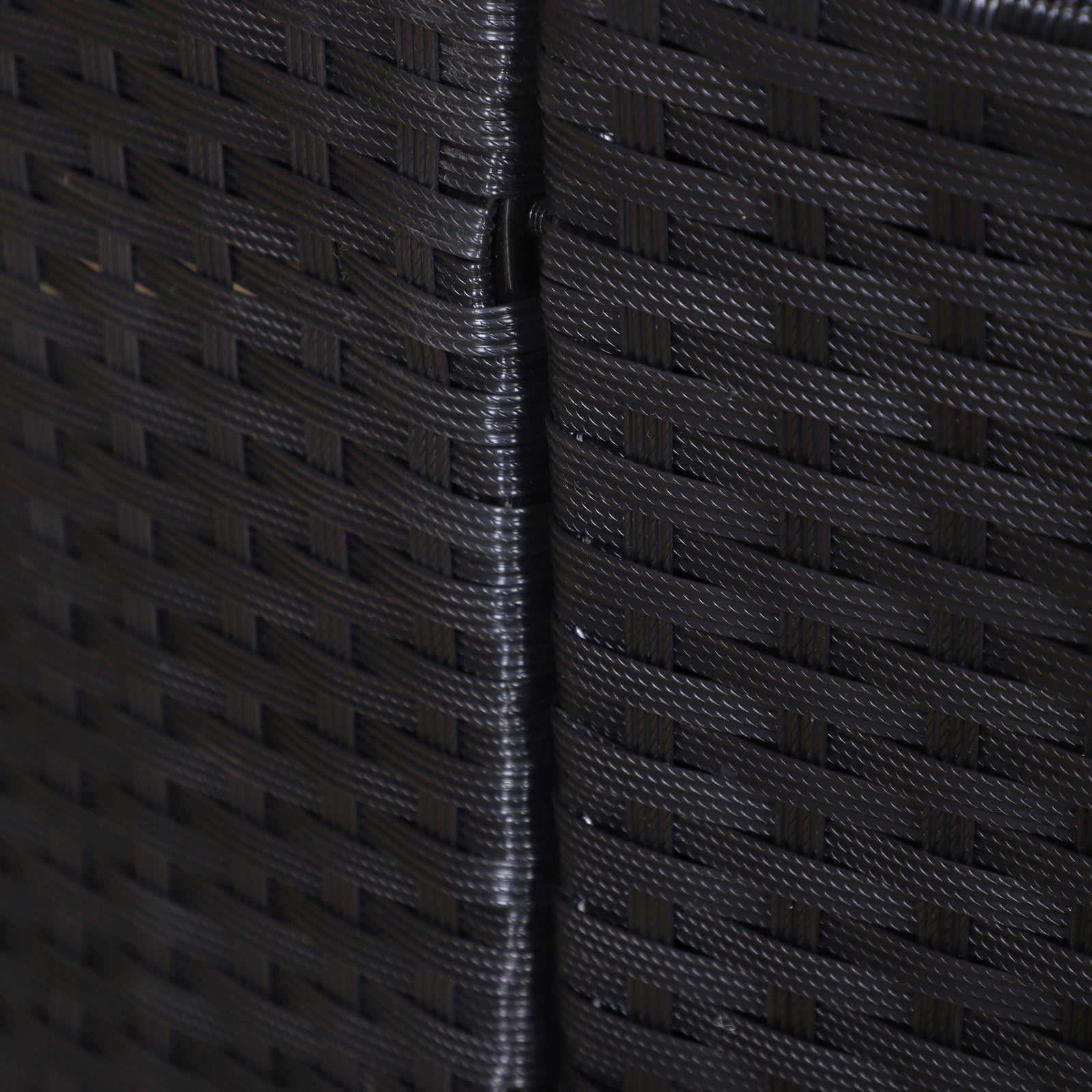 Outsunny Five-Piece Rattan Garden Bed, with Canopy - Black/White 