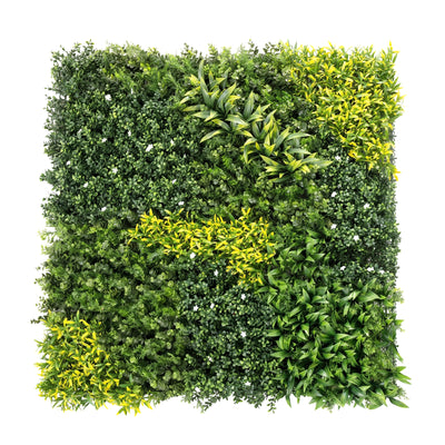 Outsunny Artificial Plant Wall Panel, 100x100 cm Artificial Grass Backdrop Wall, Green 