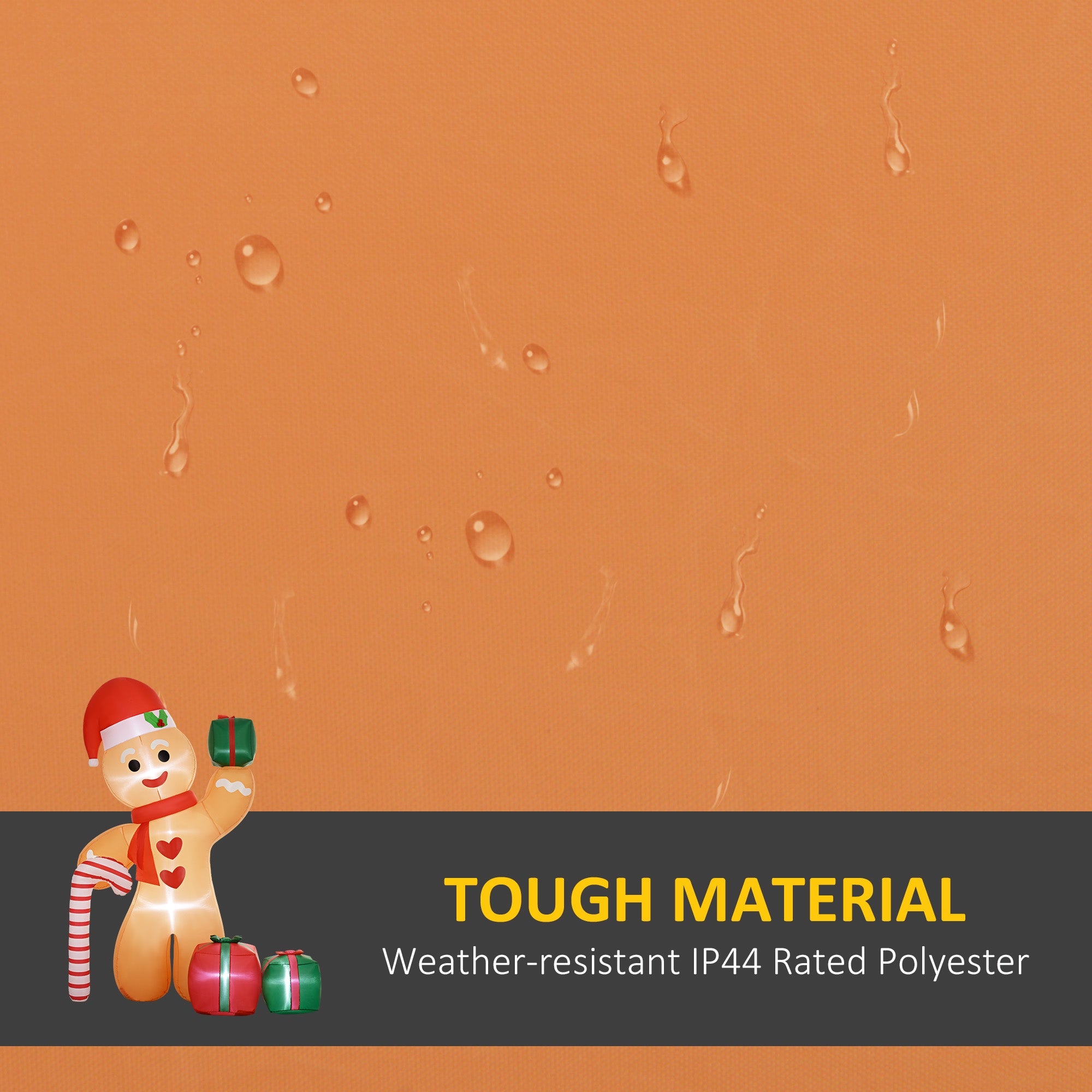 Outsunny 8ft Inflatable Gingerbread Christmas Decoration 