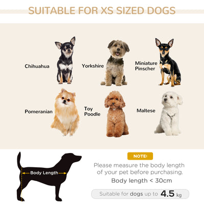PawHut Dog Sofa Bed for XS-Sized Dogs, Cat Sofa with Soft Cushion, Pet Chair Lounge with Washable Cover, Removable Legs, Wooden Frame - Grey 