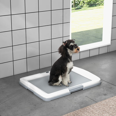 PawHut Dog Toilet Tray for Training Dogs, Dog Litter Tray for Indoor, Outdoor, 63 x 49 x 6cm 