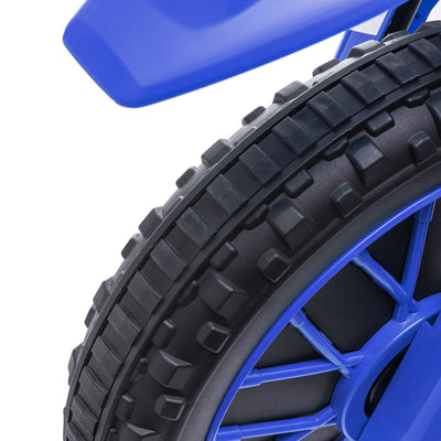 HOMCOM 12V Kids Electric Motorcycle Ride-On, with Training Wheels, for Ages 3-6 Years - Blue 
