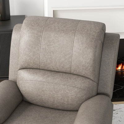 HOMCOM Recliner Chair, Microfibre Reclining Chair with Adjustable Leg Rest, Cup Holders, Recliner Armchair for Home Living Room, Brown 