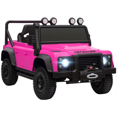 AIYAPLAY Kids Ride On Car with Remote Control, Music, Horn, 4 Spring Suspension Wheels, LED Lights for 3-5 Years Old, Pink 