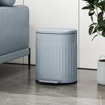 HOMCOM 20L Metal Kitchen Bin, with Soft-Close Lid - Grey 