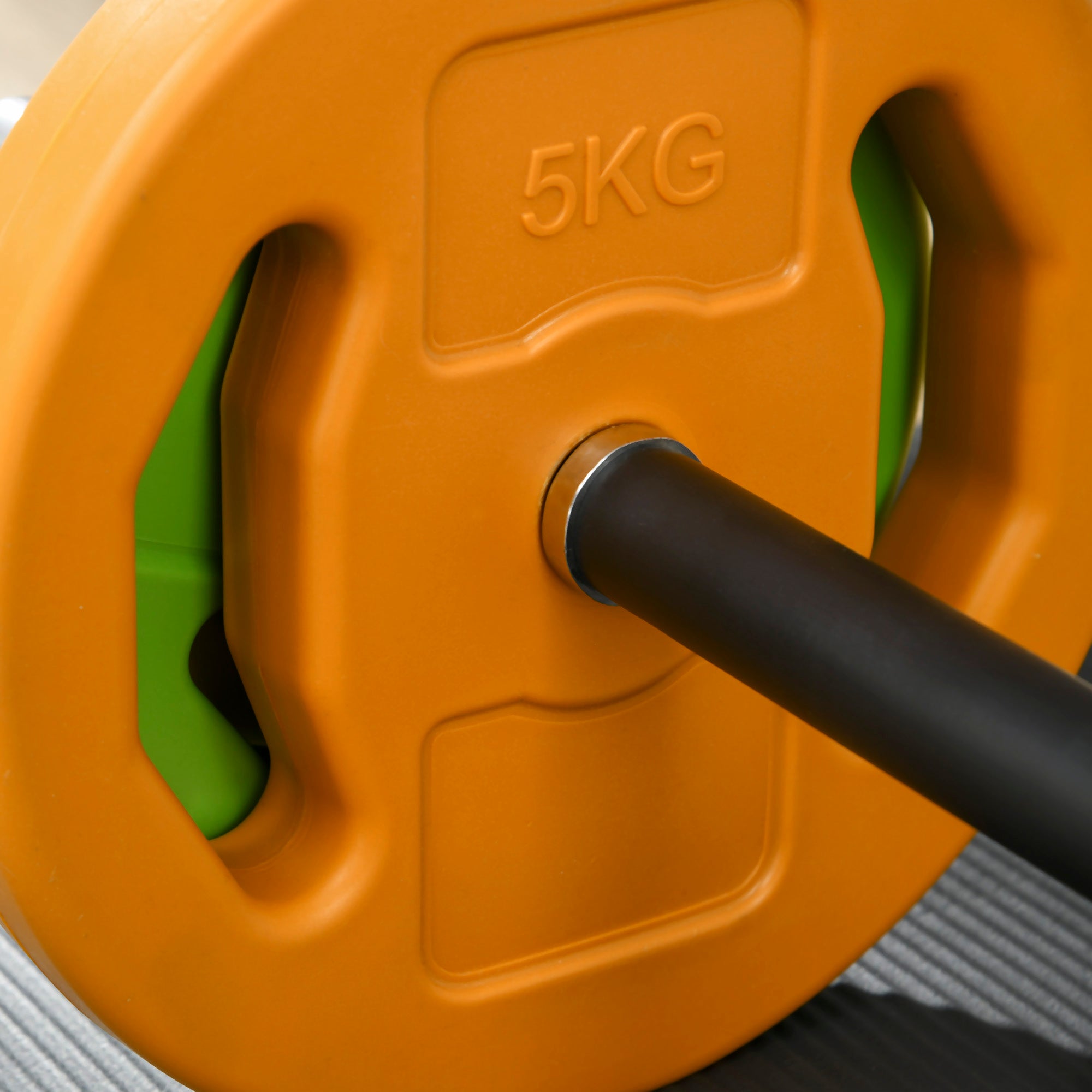 HOMCOM 20kg Adjustable Barbell Weights Set with Barbell Jack, Adjustable Weights Set with Non-slip Handle and Fixing Clip, for Home Gym Strength Training 