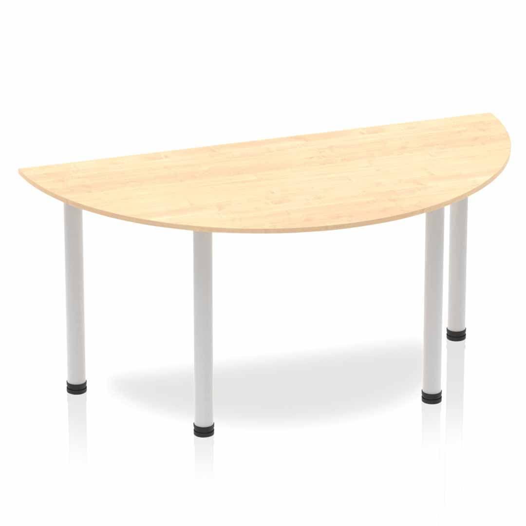 Impulse Semi-Circle Table With Post Leg