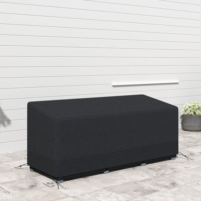 Outsunny Rectangular Patio Furniture Cover for 3 Seater Sofa Bistro Set, Water UV Resistant Protection 600D Oxford Fabric Rattan Lounge Clean Cover, 190 x 72 x 76cm, Black 