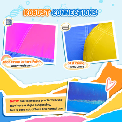 Outsunny 5 in 1 Bouncy Castle, with Blower, for Ages 3-8 Years - Multicoloured 