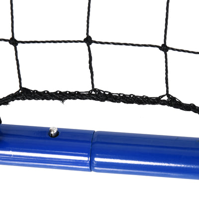 HOMCOM Double Sided Football Rebounder Net, Football Rebound Goal with Five Adjustable Angles, Blue 