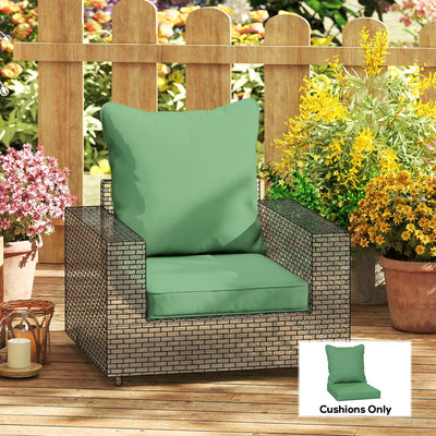 Outsunny Seat and Back Padded Cushion Set, CUSHION ONLY - Green 