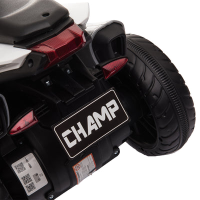 HOMCOM Kids 6V Electric Ride On Motorcycle Electric Motorbike w/ Lights Music Horn 3 Wheel Outdoor Play Toy for 3-5 Years Black 