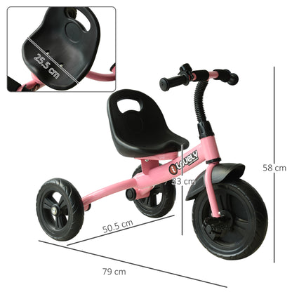 HOMCOM Kids Trike Toddler Tricycle Children Ride on 3 Wheels Bike For 1.5 - 4 Years Pink 