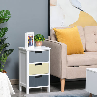 HOMCOM Storage Tower, Dresser Chest with Drawers, Wood Top, Organizer Unit for Closets Bedroom Nursery Room Hallway 