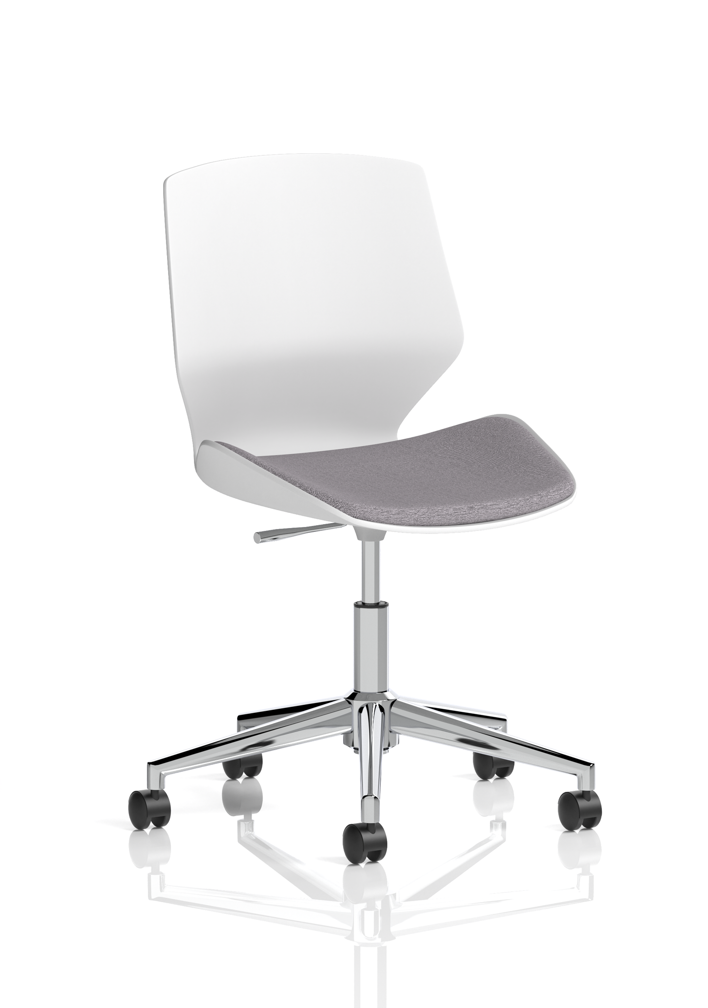 Florence 5 Star Base White Frame Fabric Visitor Chair