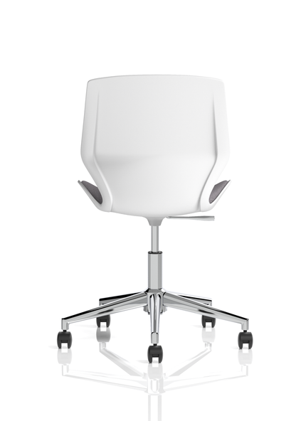 Florence 5 Star Base White Frame Fabric Visitor Chair