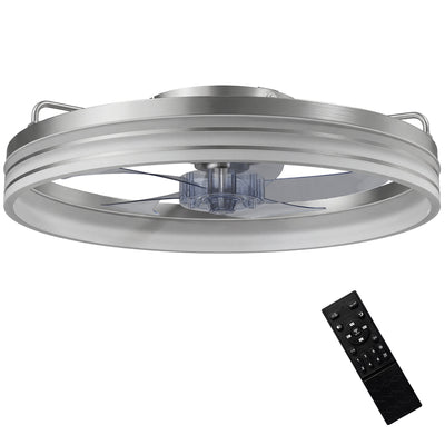 HOMCOM Ceiling Fans with Lights and Remote & App Control, 50cm LED Ceiling Fan Light with 3 Colour Temperatures, 6 Speed, Silver 