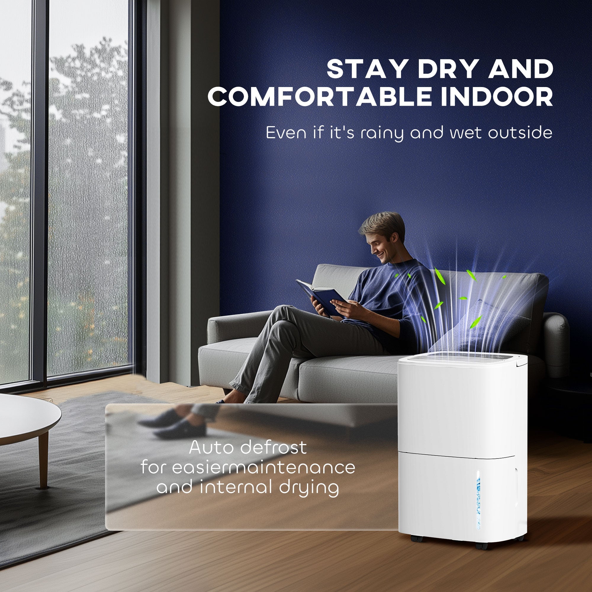 HOMCOM 20L Dehumidifier, with Touch Control - White 