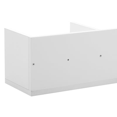 HOMCOM Wall Mount 84 CD / 56 DVD/Blu-ray/ Media Storage Rack 4 Cubes Wooden Shelf Organizer Unit Bookcase Display (White) 