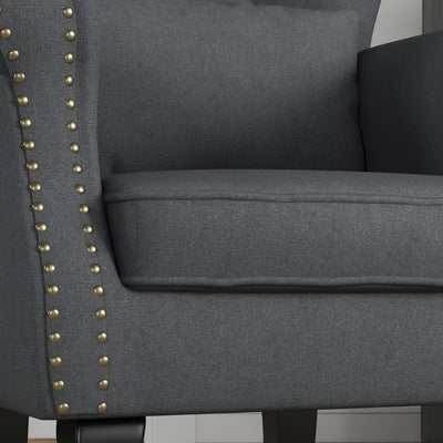 HOMCOM Chesterfield-Style Accent Chair - Grey 