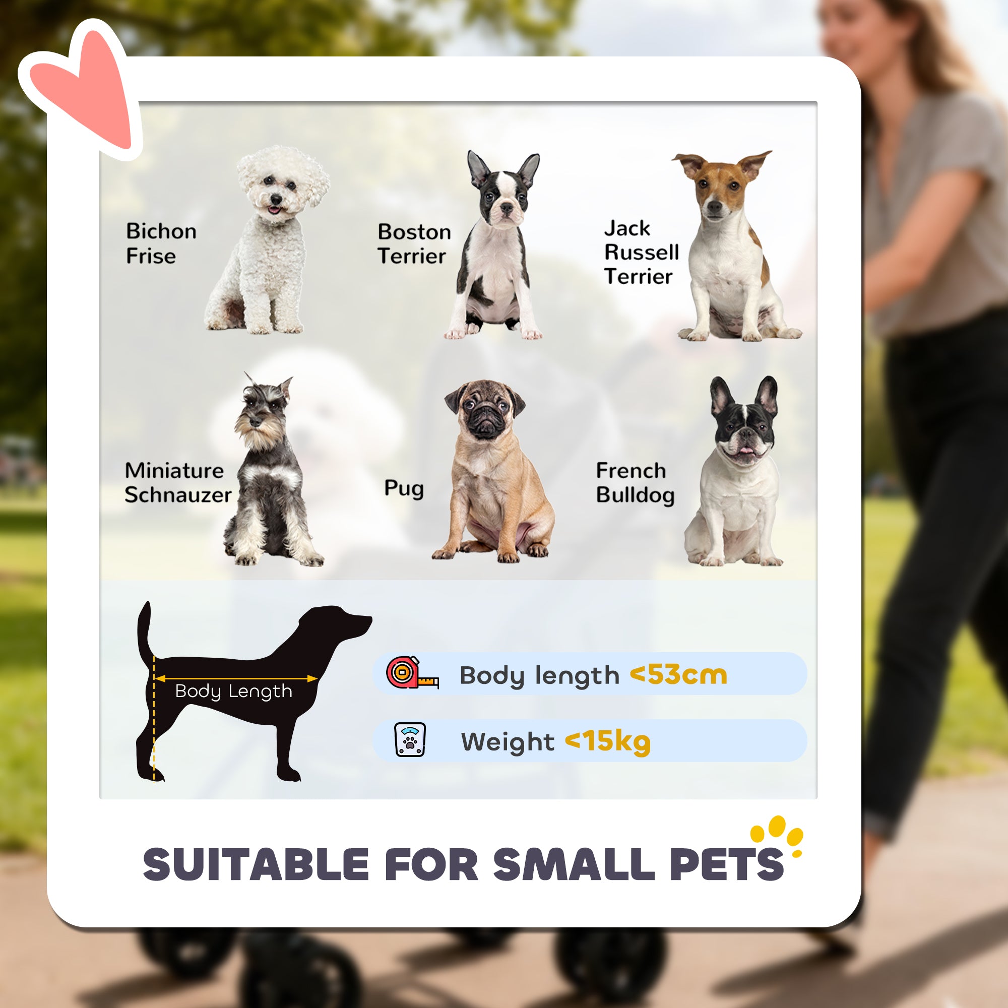 PawHut Pet Stroller, Foldable Dog Cat Stroller with Detachable Carrier, Wheels, Storage Basket, Secure Leash 