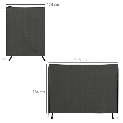 Outsunny 205 x 124cm Three-Seater Swing Chair Protective Cover Dark Grey 