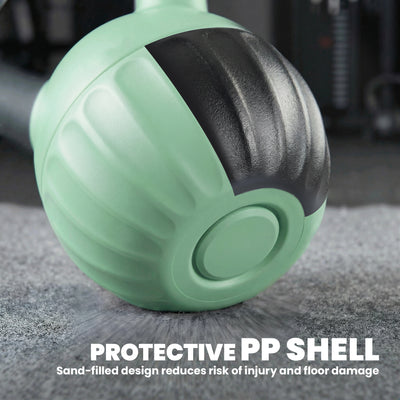 SPORTNOW Kettlebell for Strength Training Kettle Bell with Non-Slip Handle 8 kg Green 