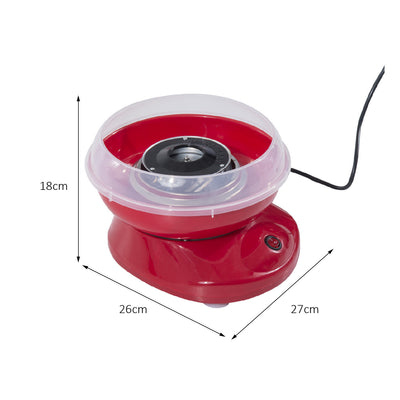 HOMCOM Candy Floss Machine Electric Cotton Candy Maker Gadgetry 450W (Red) 