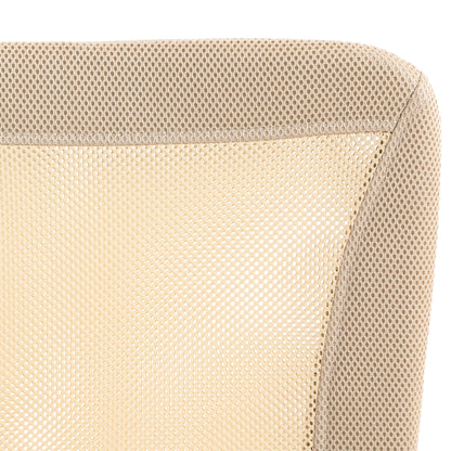 Vinsetto Computer Desk Chair, Mesh Office Chair with Adjustable Height and Swivel Wheels, Armless Study Chair, Beige 