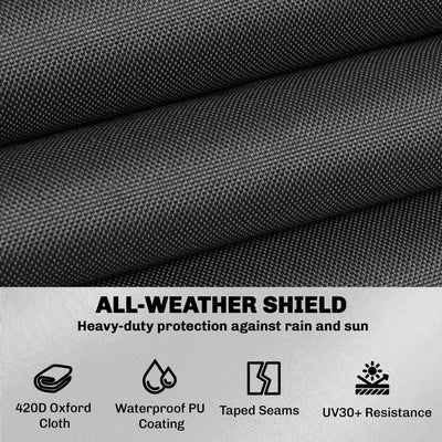 Outsunny V-Shaped Patio Furniture Cover, Waterproof Outdoor V-Shaped Sectional Sofa Cover, Anti-UV with Air Vent, Black 