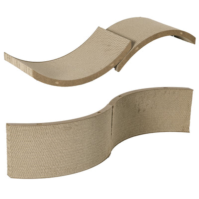 PawHut Four-Piece Cat Scratching Board, Cat Treadmill Replacement, 55 x 26cm - Brown 