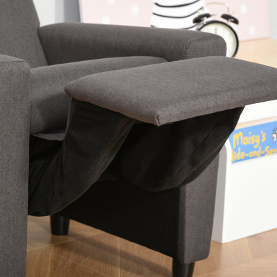 HOMCOM 2 in 1 design Kids Sofa Armchair with Footrest for Children Playroom Bedroom Living Room, 55 x 50 x 67cm, Grey 