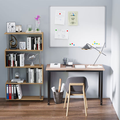 HOMCOM Computer Desk, Writing Table, 120 x 60 x 76cm Workstation for Home Office, Study with Metal Frame, Simple Assembly, Black 