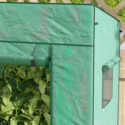 Outsunny 77 x 196cm Walk-In Greenhouse, with Accessories 