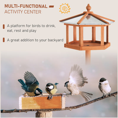 PawHut Wooden Bird Table for the garden Feeding Station, 153Hcm 
