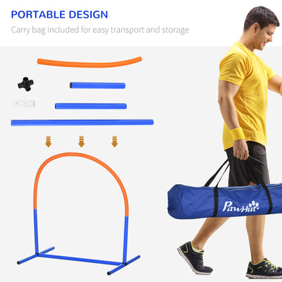 PawHut Four-Piece Portable Dog Agility Equipment - Blue 