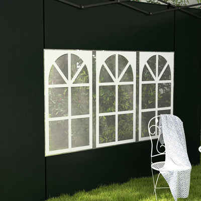 Outsunny Set of Two 3 x 3m Gazebo Frame Replacement Walls - Green 