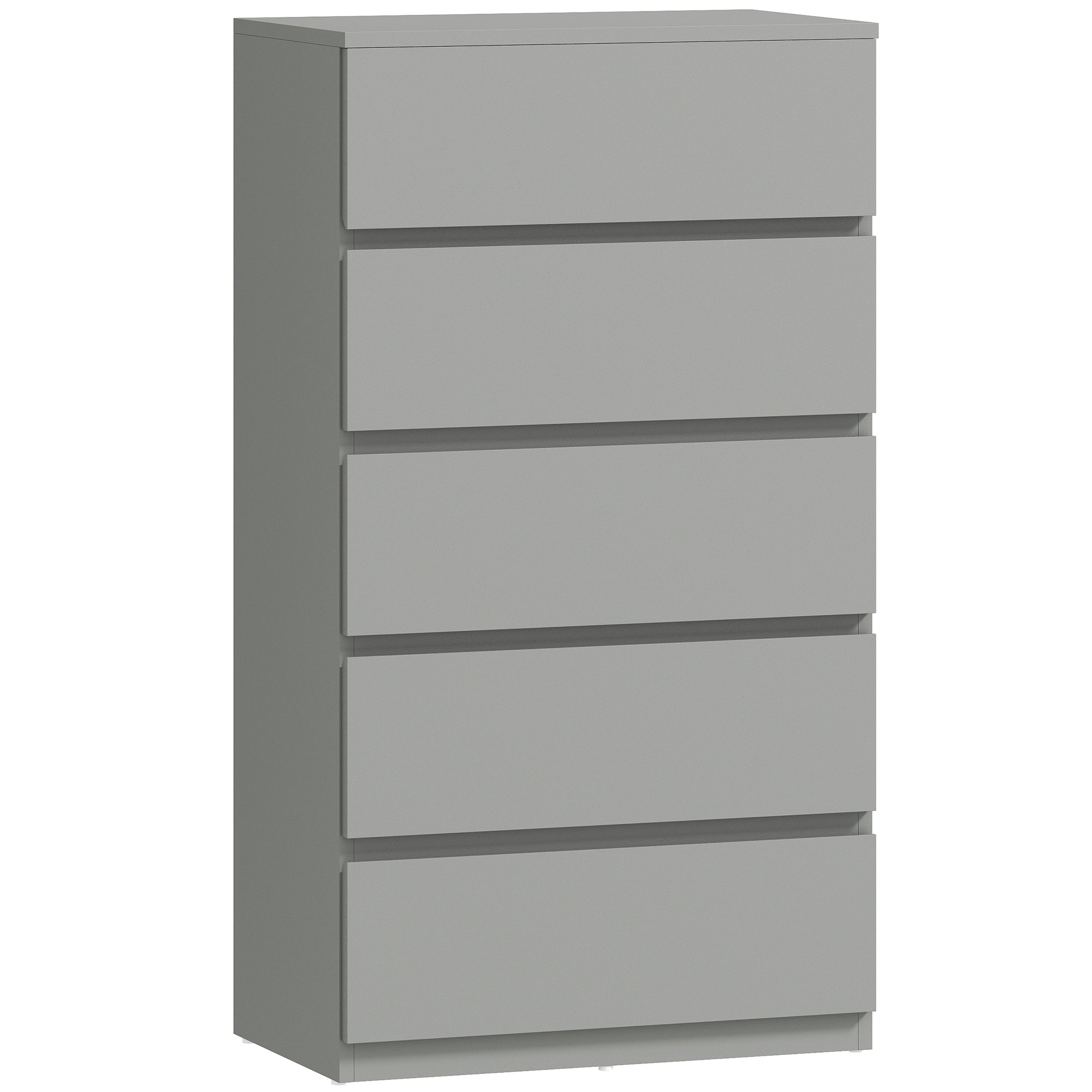 HOMCOM Chest of Drawers, 5-Drawer Storage Cabinets, Modern Dresser, Storage Drawer Unit for Bedroom 