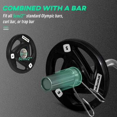 SPORTNOW 2 x 5kg Weight Plates, Tri-Grip Rubber Coated Barbell Weights Set w/ 2" 5cm Holes, for Home, Gym, Lifting and Strength Training 