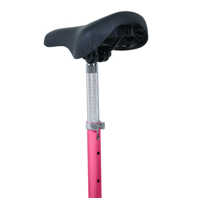HOMCOM 120W Foldable Powered Scooters with 24V Rechargeable Battery, Adjustable Ride on Toy (Pink) 
